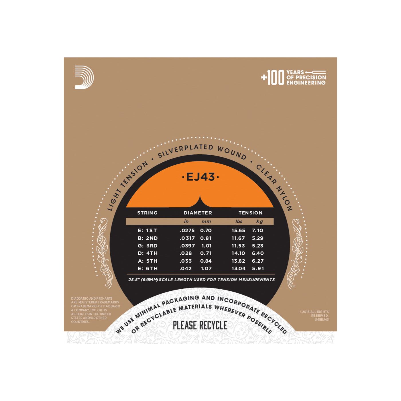 D'Addario - EJ43 Light - Musik Utan Gränser 