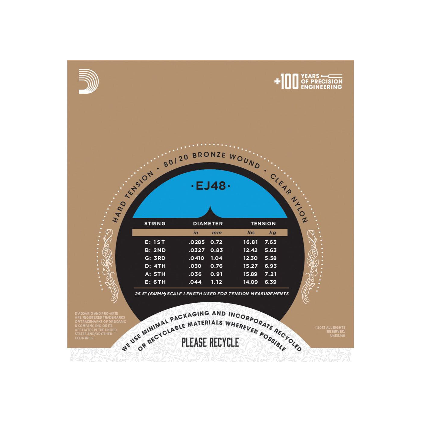 D'Addario - EJ48 Hard Tension Bronze - Musik Utan Gränser 
