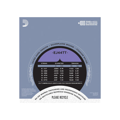 D'Addario - EJ44TT X-Hard Titanium - Musik Utan Gränser 