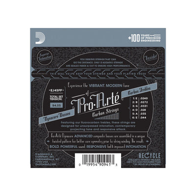 D'Addario - EJ45FF Dynacore/Carbon Normal Tension - Musik Utan Gränser 