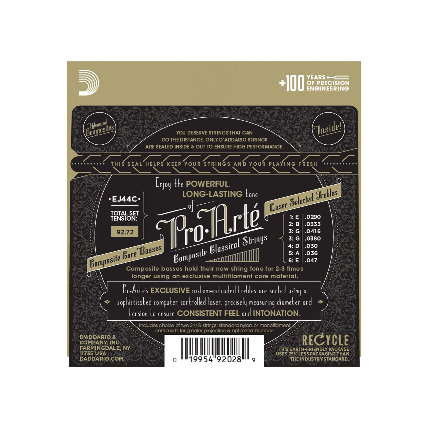 D'Addario - EJ44C X-Hard Composite - Musik Utan Gränser 