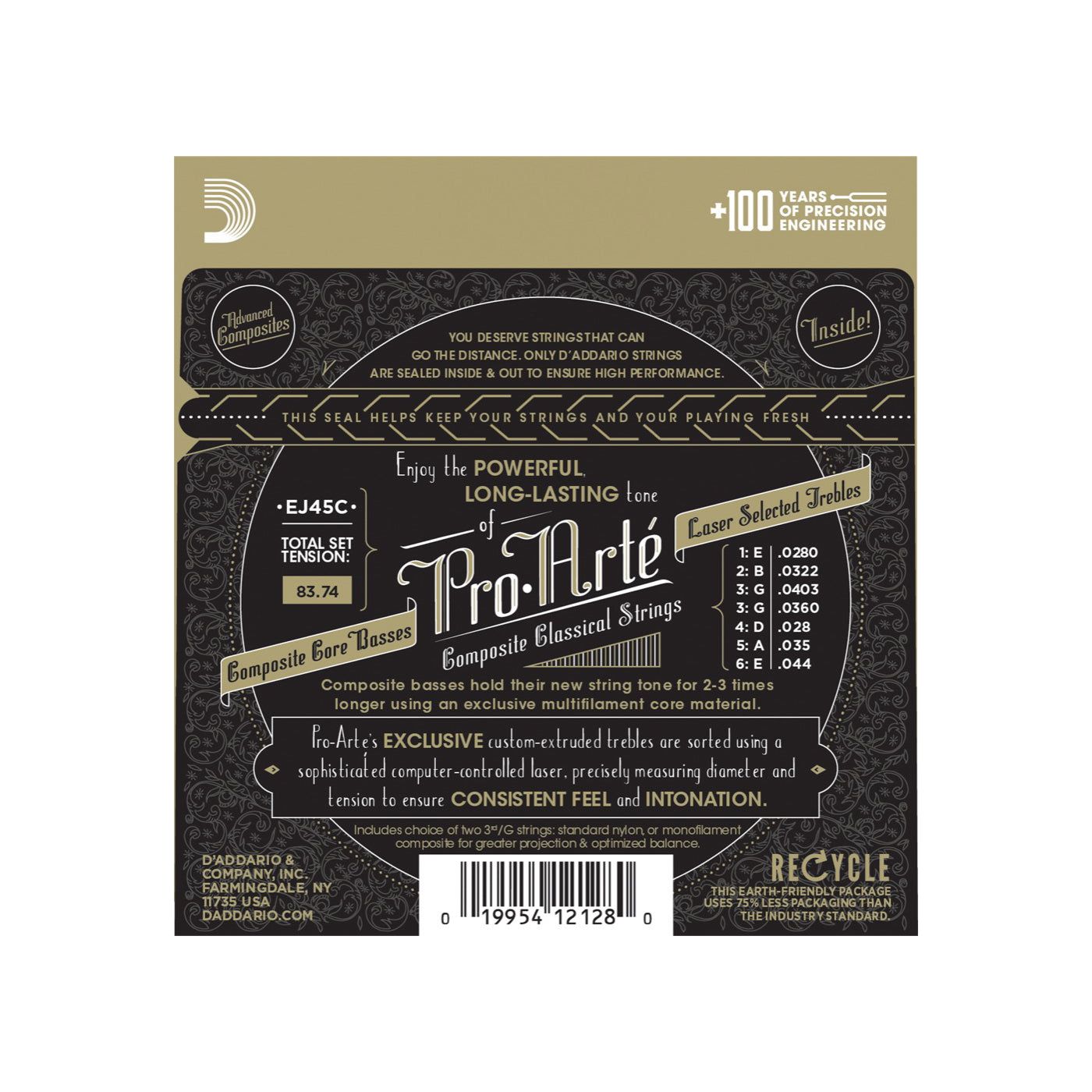 D'Addario - EJ45C Normal Composite - Musik Utan Gränser 