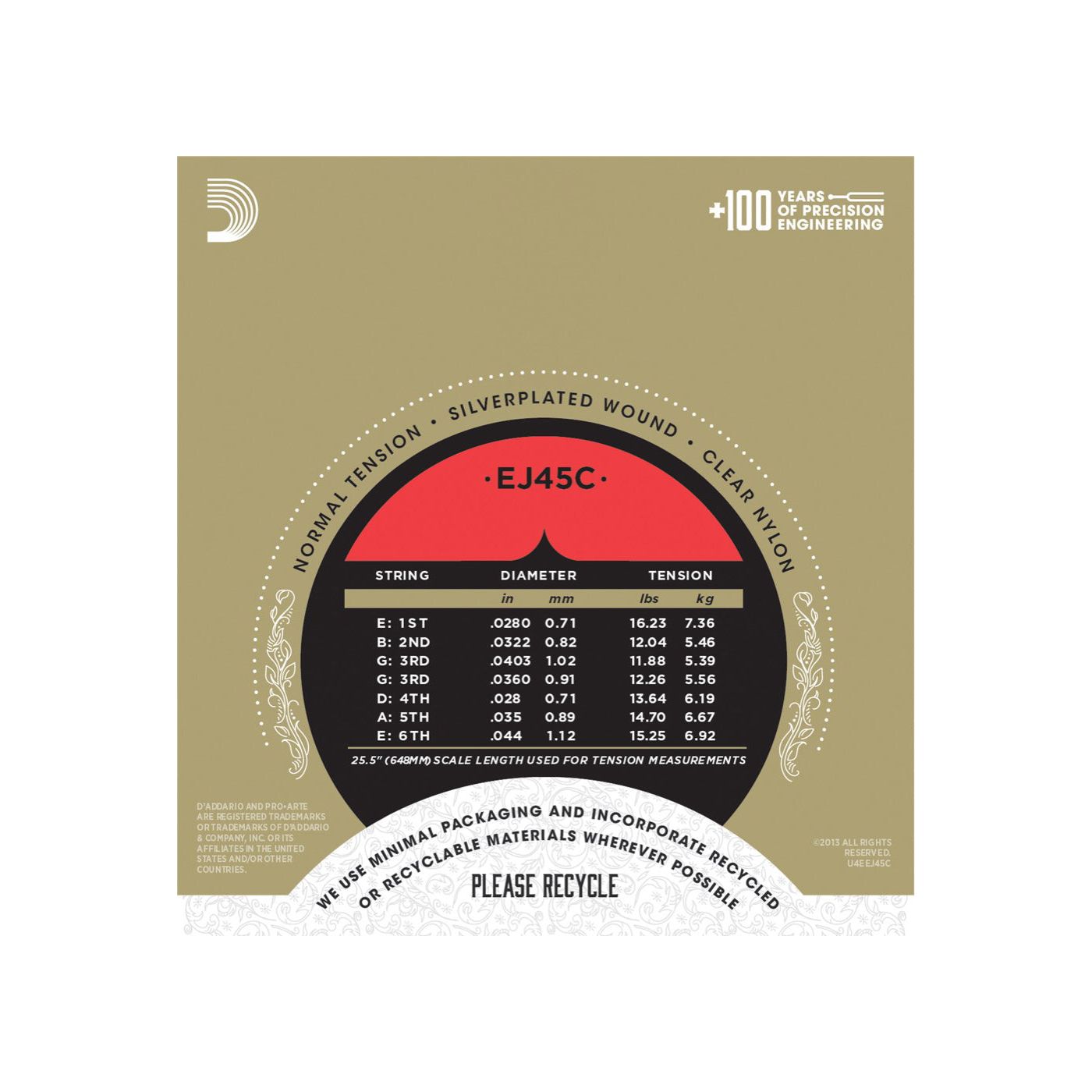D'Addario - EJ45C Normal Composite - Musik Utan Gränser 