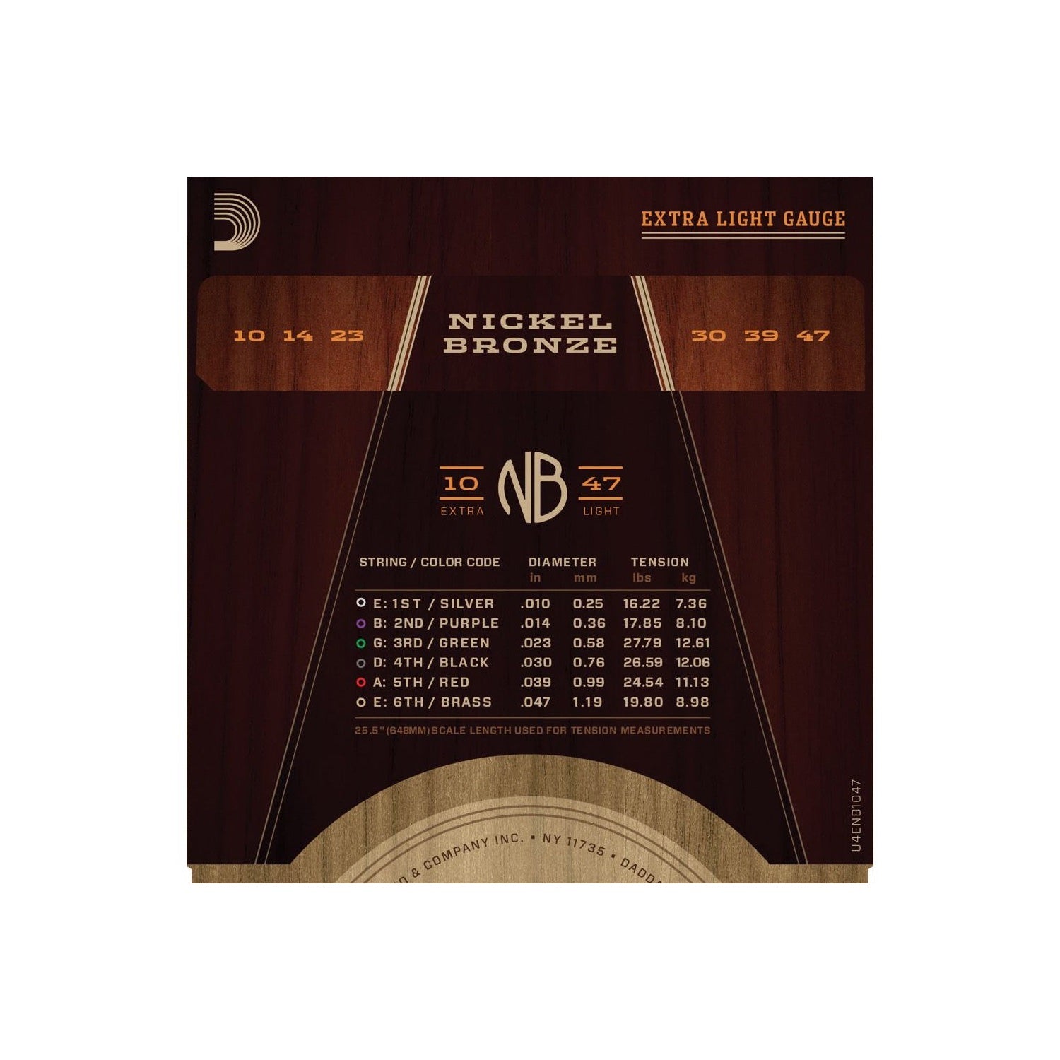 NB1047 Nickel Bronze Western Set 010-047 Extra Light