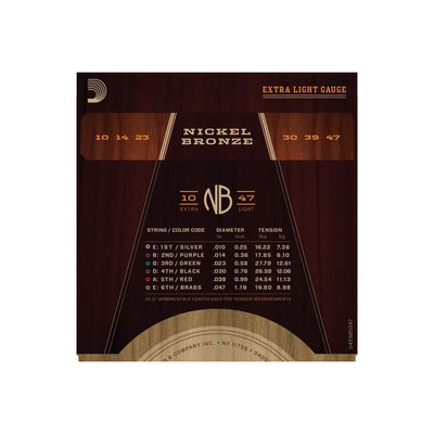 NB1047 Nickel Bronze Western Set 010-047 Extra Light