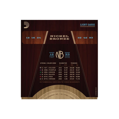 NB1253 Nickel Bronze Western Set 012-053 Light
