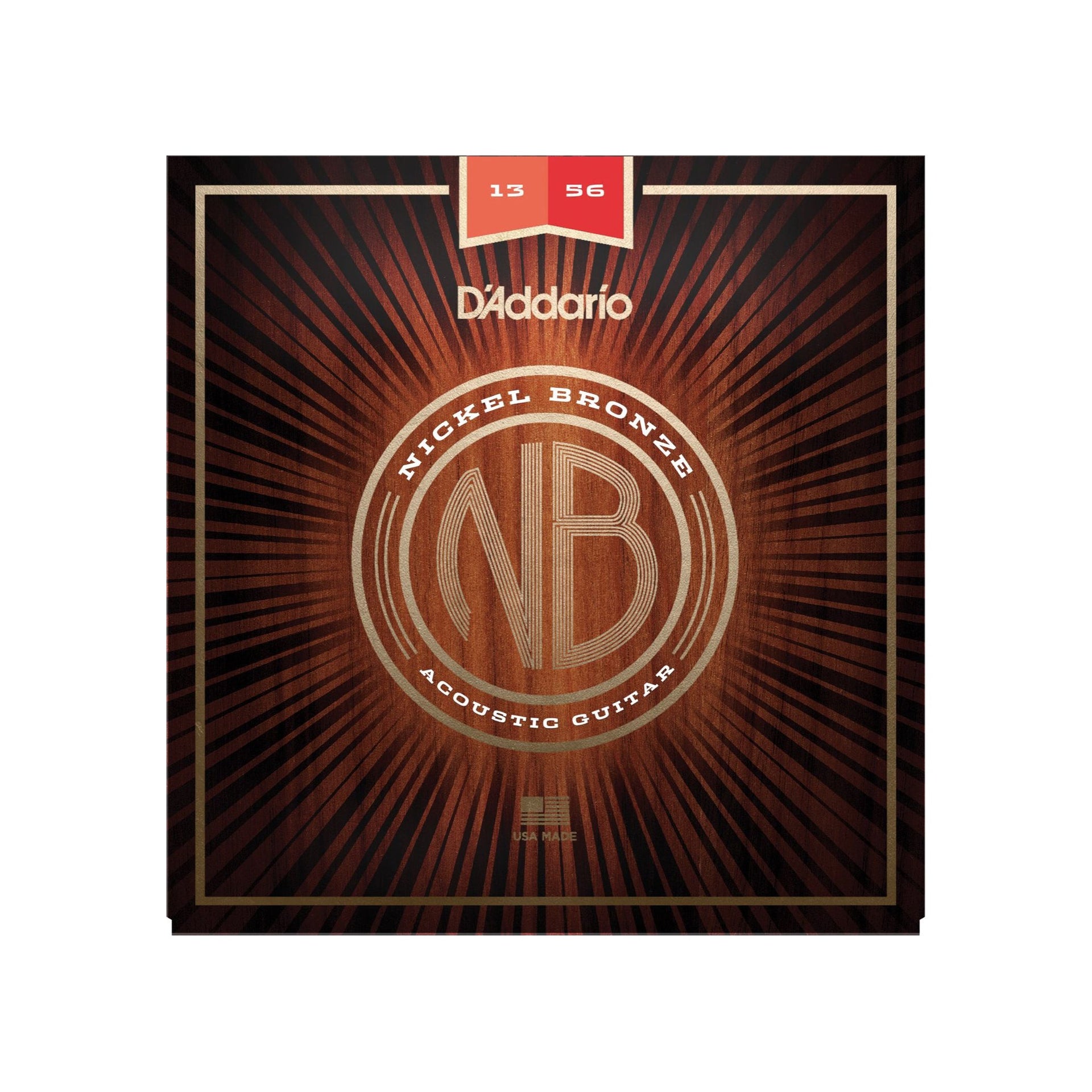 D'Addario - NB1356 Nickel Bronze Western Set 013-056 Medium - Musik Utan Gränser 