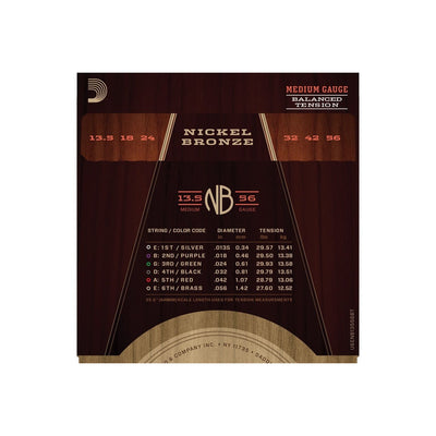 NB13556 Nickel Bronze Western Set 013,5-056 Medium Balanced Tension