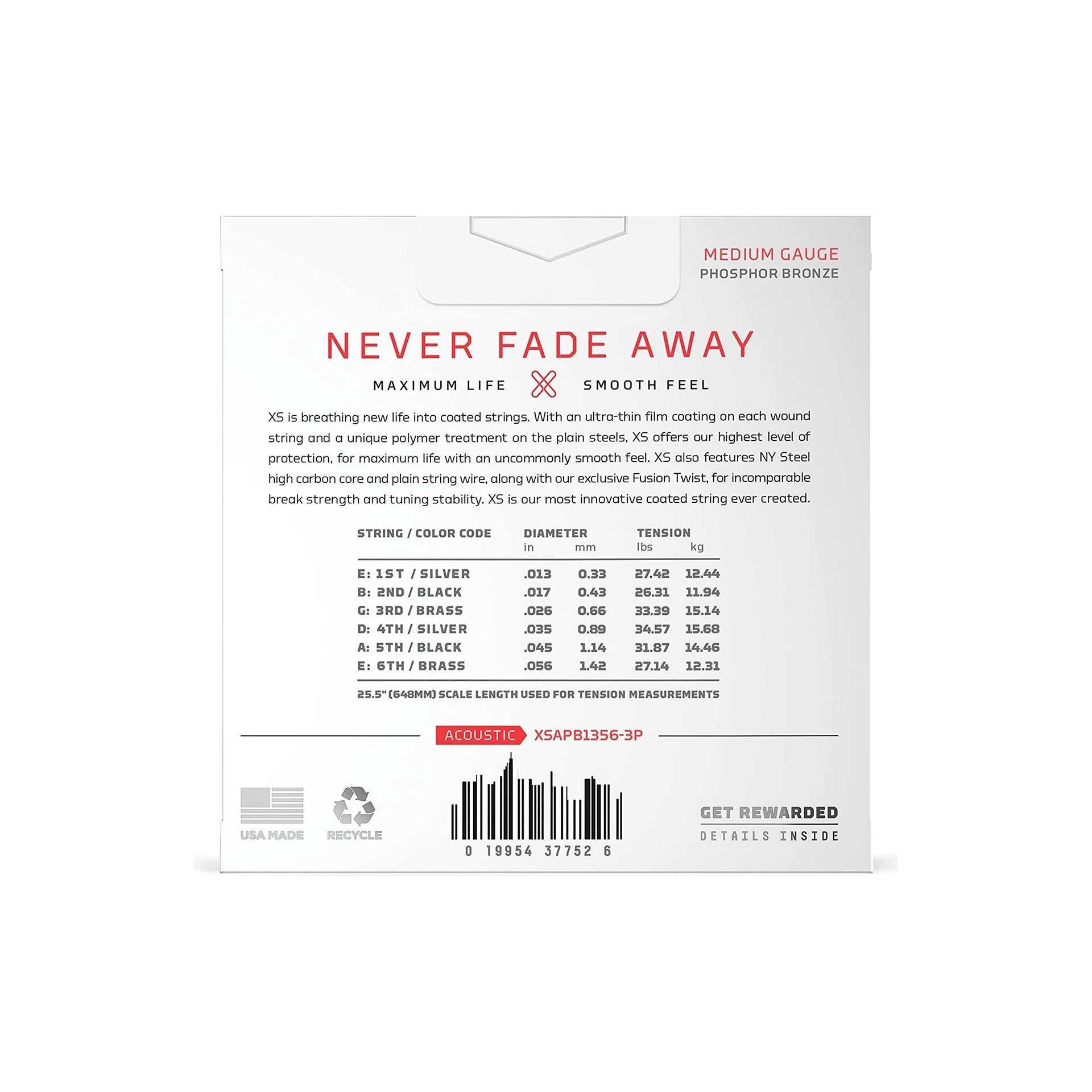 XSAPB1356-3P Strängset Western XS Phosphor Bronze 013-056 3-pack