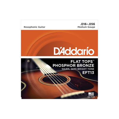 EFT13 Flat Tops Phosphor Bronze 016–056 Resophonic Guitar