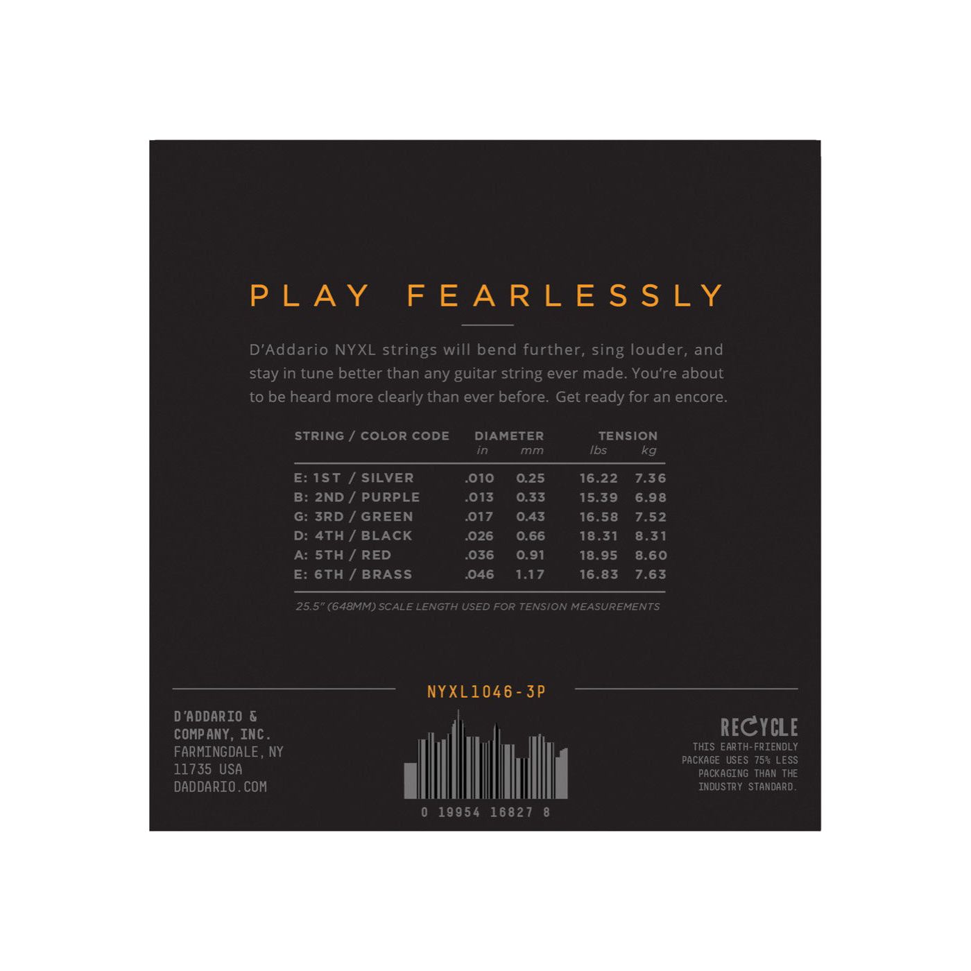 D'Addario - NYXL 3-D Pack 010–046 - Musik Utan Gränser 