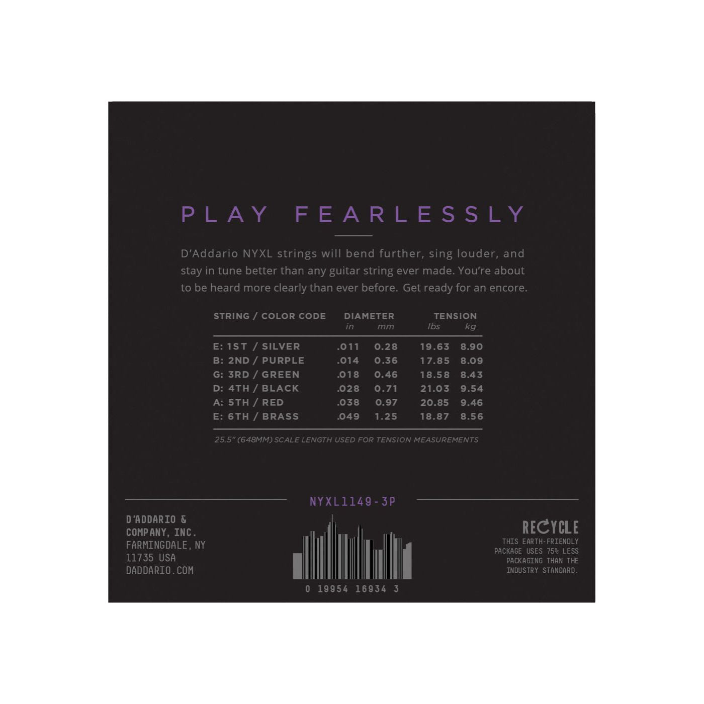 D'Addario - NYXL 3-D pack 011–049 - Musik Utan Gränser 