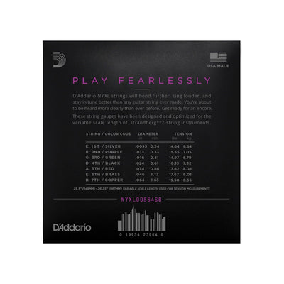 D'Addario - NYXL09564SB 7-str. 0095-064 - Musik Utan Gränser 