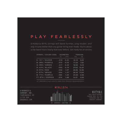 D'Addario - NYXL1074 8-str. 010-074 - Musik Utan Gränser 