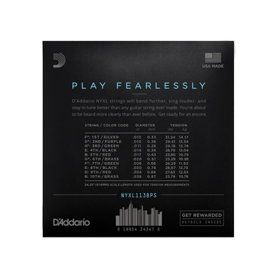 D'Addario - NYXL1138PS 011-038 NYXL Pedal Steel E9 - Musik Utan Gränser 