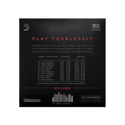 D'Addario - NYXL1238PS 012-038 NYXL Pedal Steel E9 - Musik Utan Gränser 