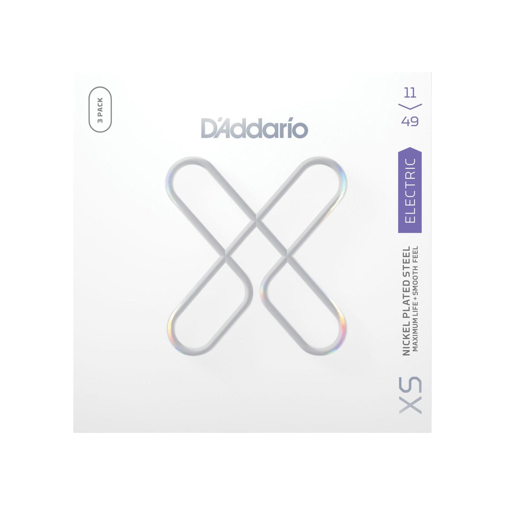 D'Addario - 3-pack XSE1149-3P Strängset Elgitarr XS Coated 011-049 3-pack - Musik Utan Gränser 