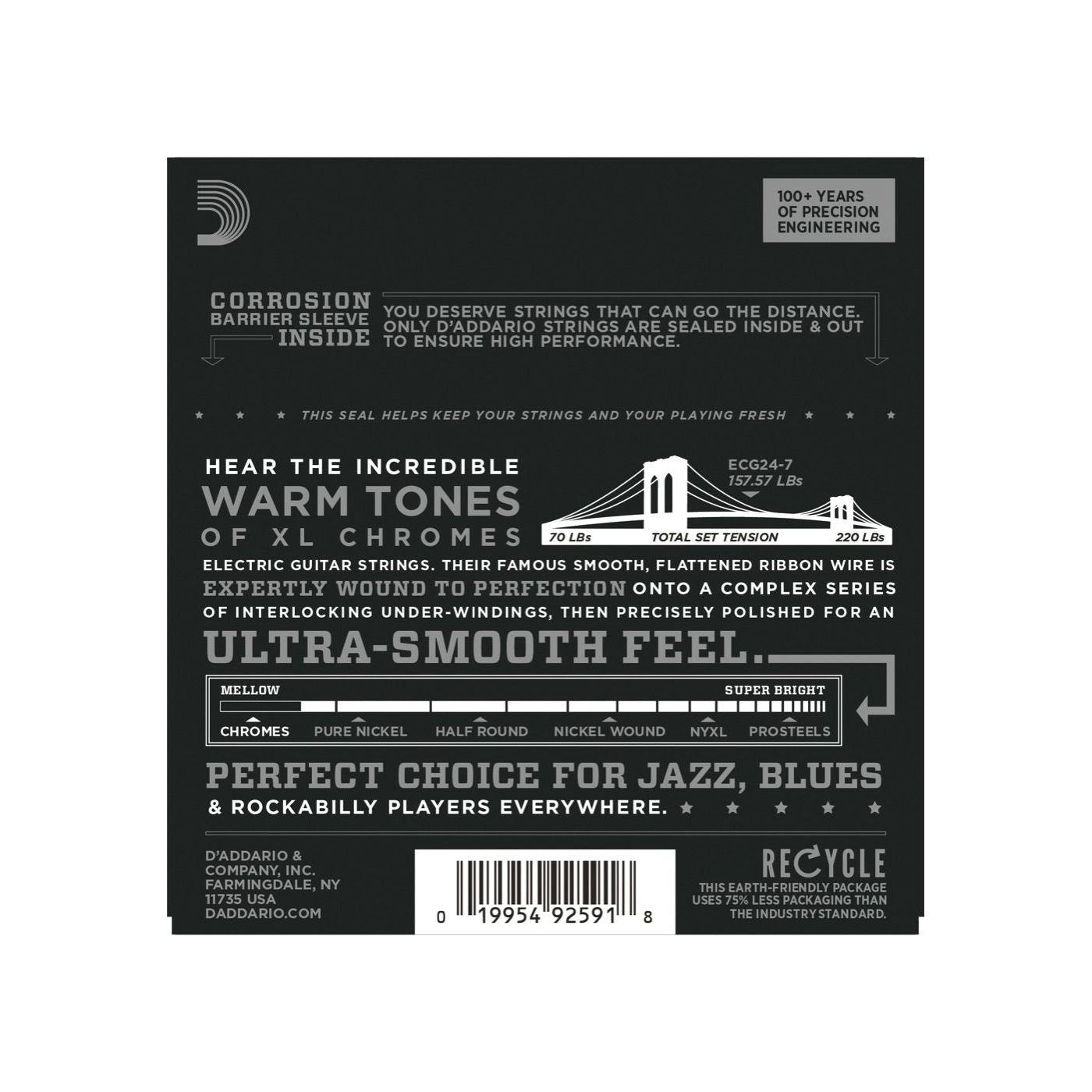D'Addario - ECG24-7 011–065 7-strängset - Musik Utan Gränser 