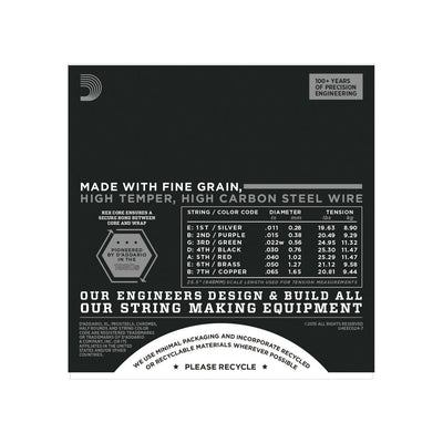 D'Addario - ECG24-7 011–065 7-strängset - Musik Utan Gränser 