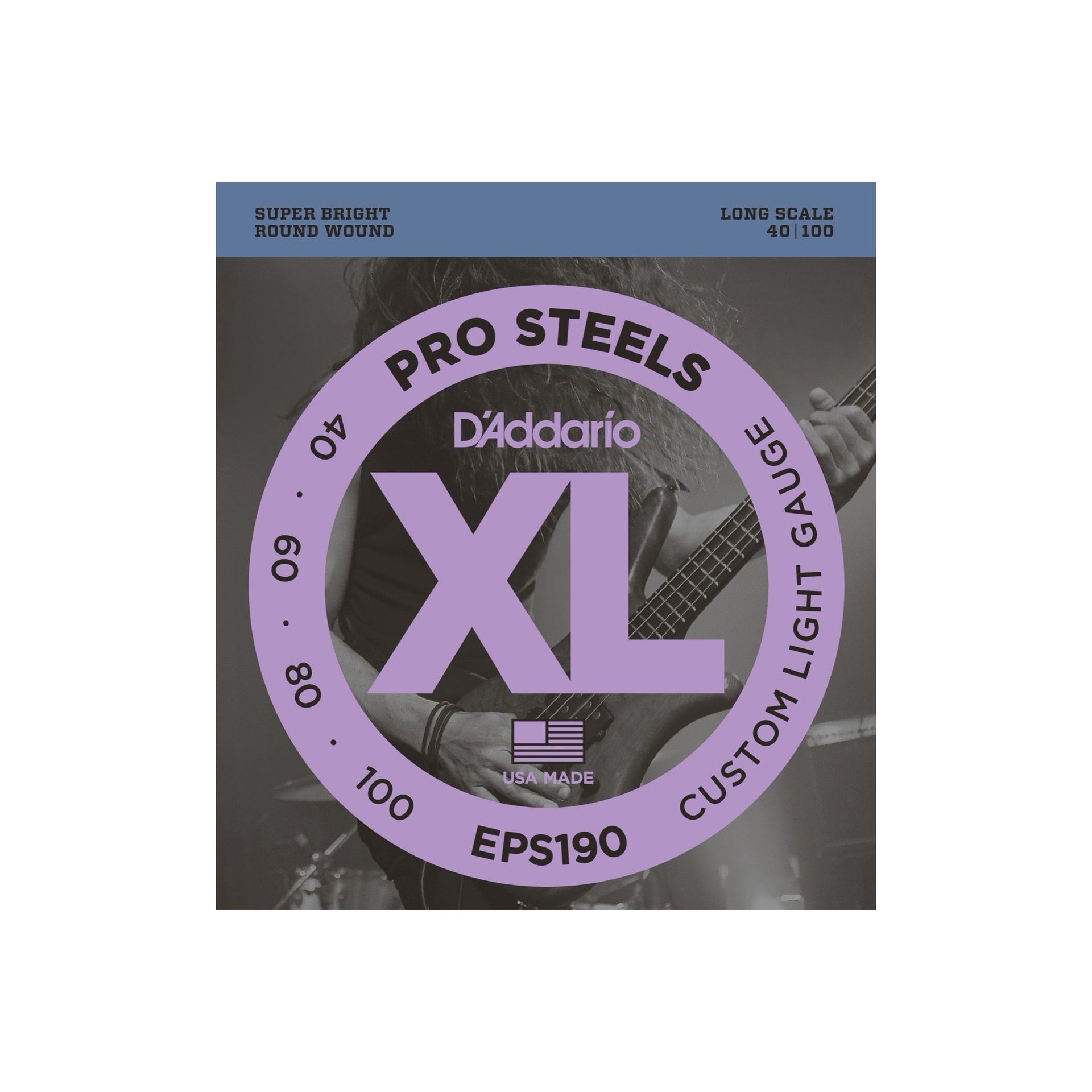 EPS190 Custom Light/Long Scale 040–100 Pro Steels