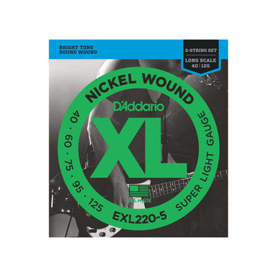 D'Addario - EXL220-5 5-strängset 040-125 - Musik Utan Gränser 