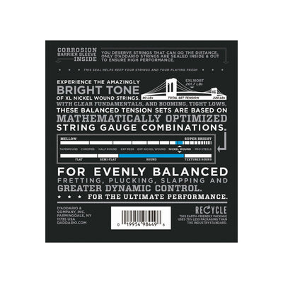 D'Addario - EXL160BT Balanced 050-120 - Musik Utan Gränser 