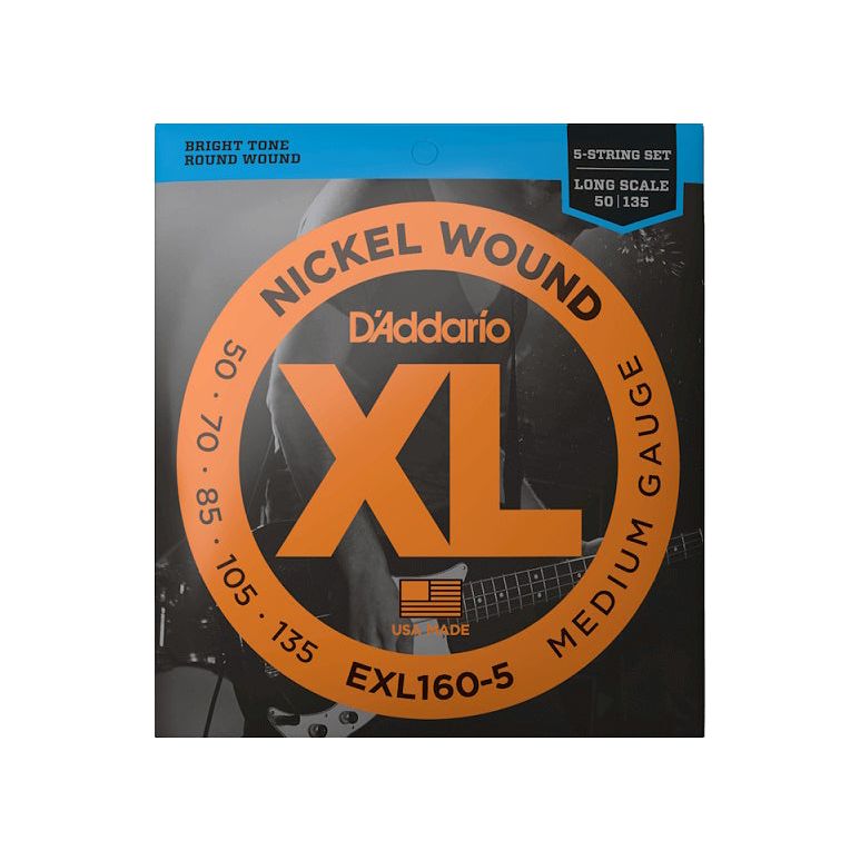 D'Addario - EXL160-5 5-strängset 050-135 - Musik Utan Gränser 