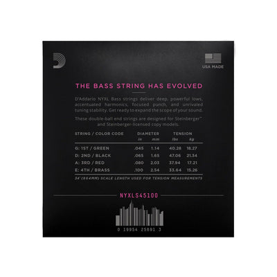 D'Addario - NYXL045-100 Double Ball End - Musik Utan Gränser 