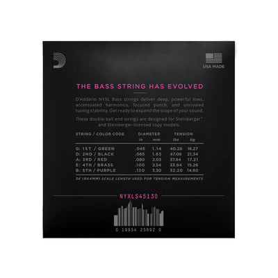 D'Addario - NYXL045-130 Double Ball End - Musik Utan Gränser 
