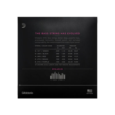 D'Addario - NYXL 045-130 5-strängset - Musik Utan Gränser 