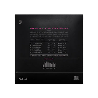 D'Addario - NYXL032-130 6-strängad - Musik Utan Gränser 