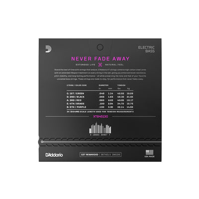D'Addario - XTB45130 45-130 5-strängset - Musik Utan Gränser 