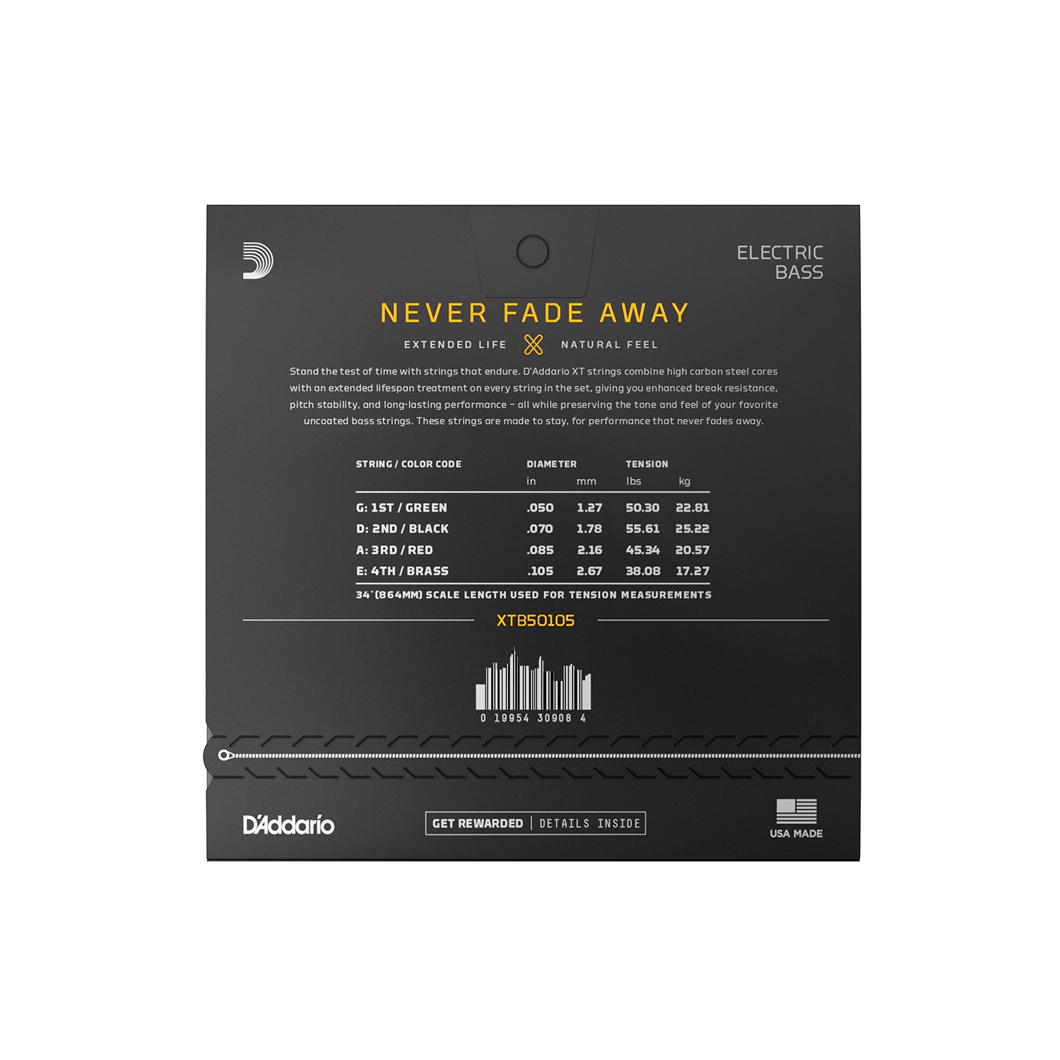D'Addario - XTB50105 50-105 - Musik Utan Gränser 