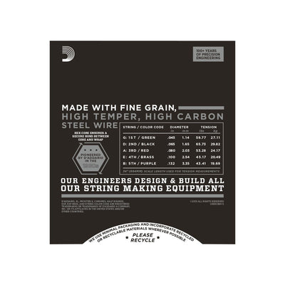 D'Addario - ECB81-5 Light 045–132 5-Strängset - Musik Utan Gränser 
