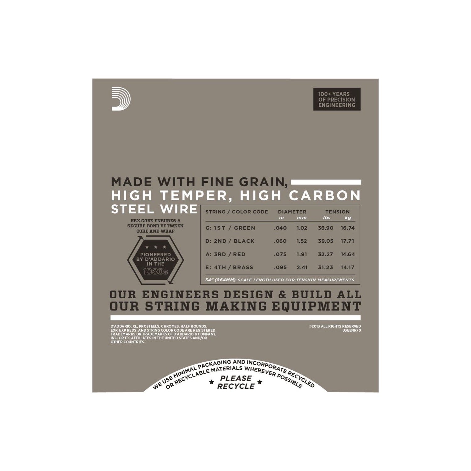ENR70 Super Light 040–095 Half Rounds