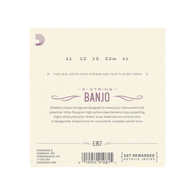 D'Addario - EJ57 011-022 5-string Ögla - Musik Utan Gränser 