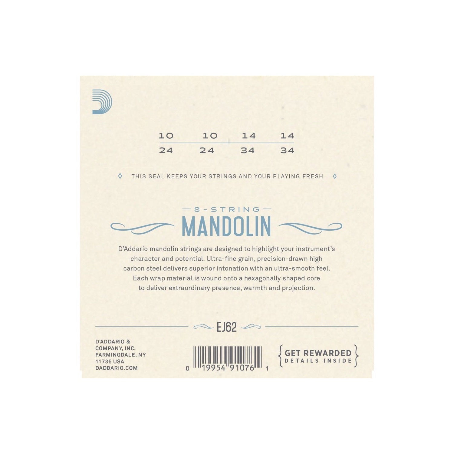 EJ62 Mandolin Bronze 010–034 Light