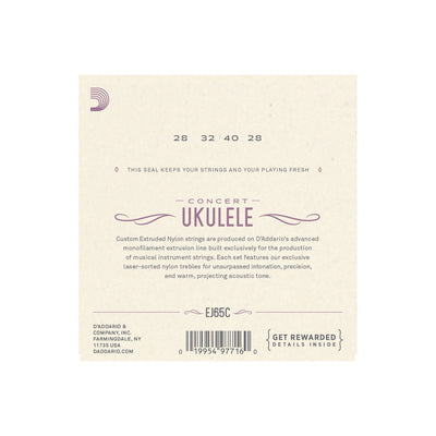 EJ65C Strängset Ukulele Concert Pro Arté