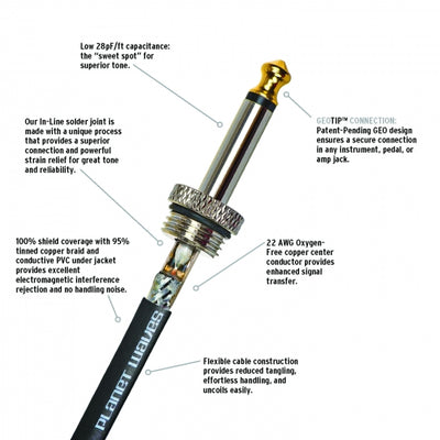 D'Addario - PW-AMSK-15 Instrumentkabel 4,5m. med kill switch - Musik Utan Gränser 
