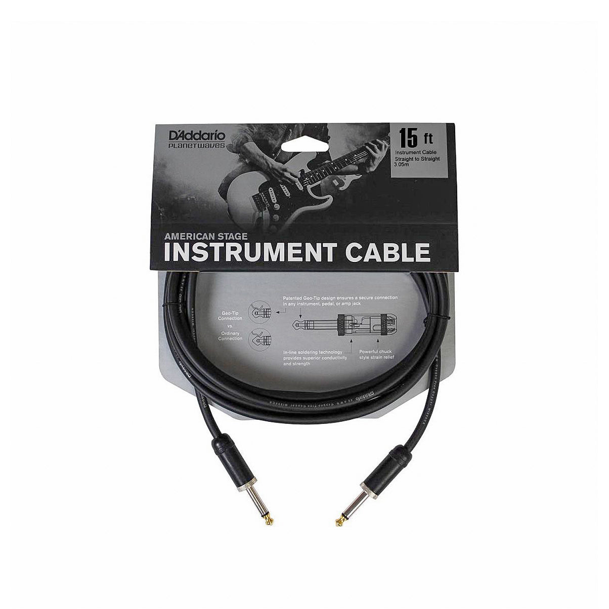 D'Addario - PW-AMSG-15 Instrumentkabel 4,5m - Musik Utan Gränser 