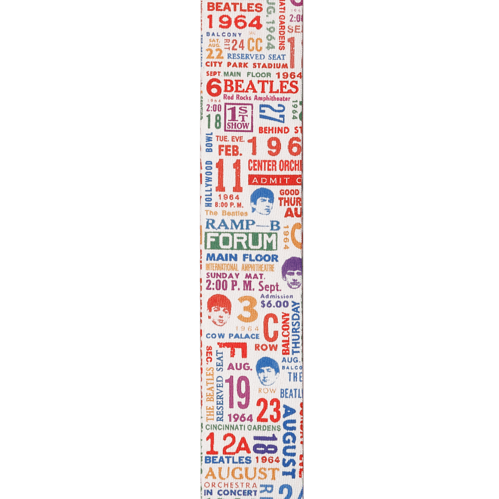 50BTL14 50 mm Woven-Beatles 1964 Tickets Color
