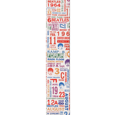 50BTL14 50 mm Woven-Beatles 1964 Tickets Color