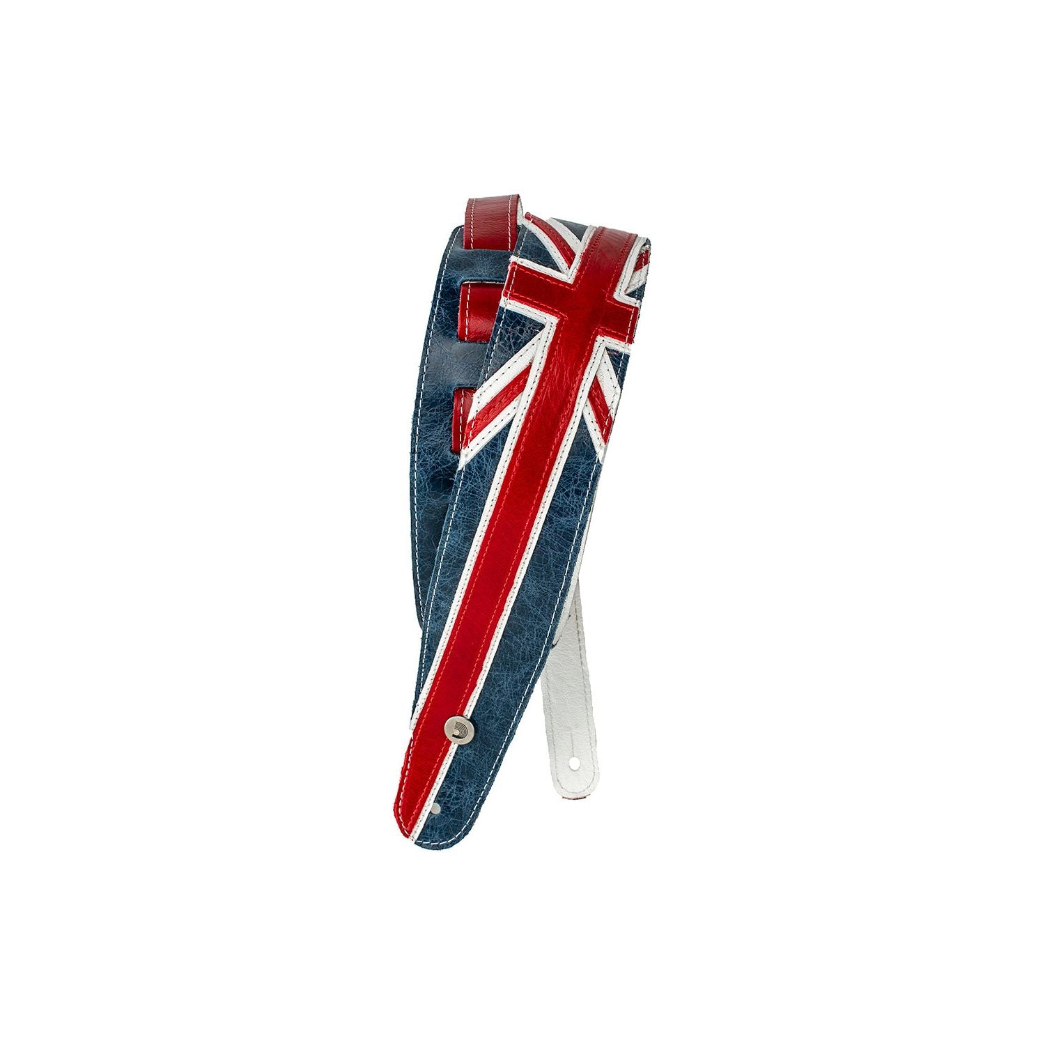 D'Addario - 25PRL03 64 mm Premium Läder-Union Jack - Musik Utan Gränser 