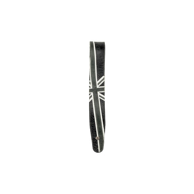 D'Addario - 25PRL04 64 mm Premium Läder-Union Jack BW - Musik Utan Gränser 