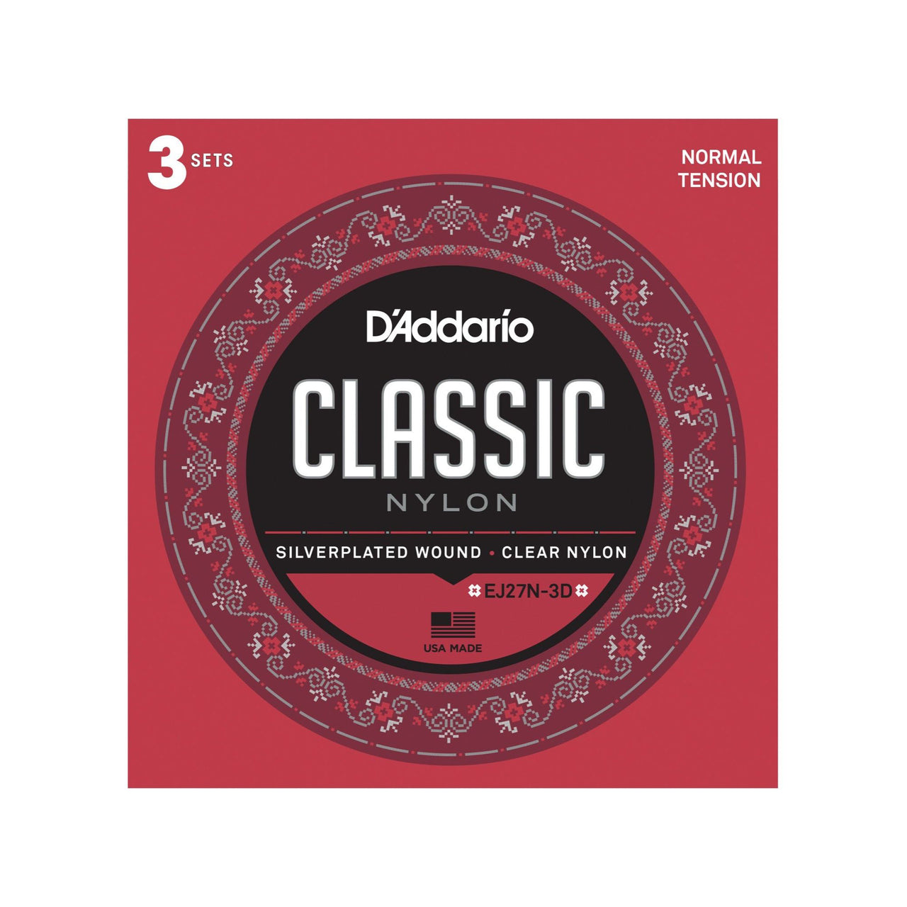 D'Addario - EJ27N-3D Normal 3-pack - Musik Utan Gränser 