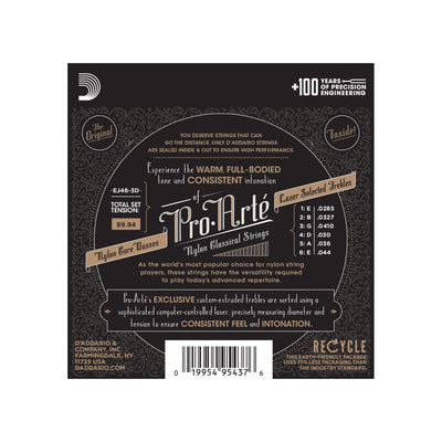 D'Addario - EJ46-3D Hard Tension 3-pack - Musik Utan Gränser 