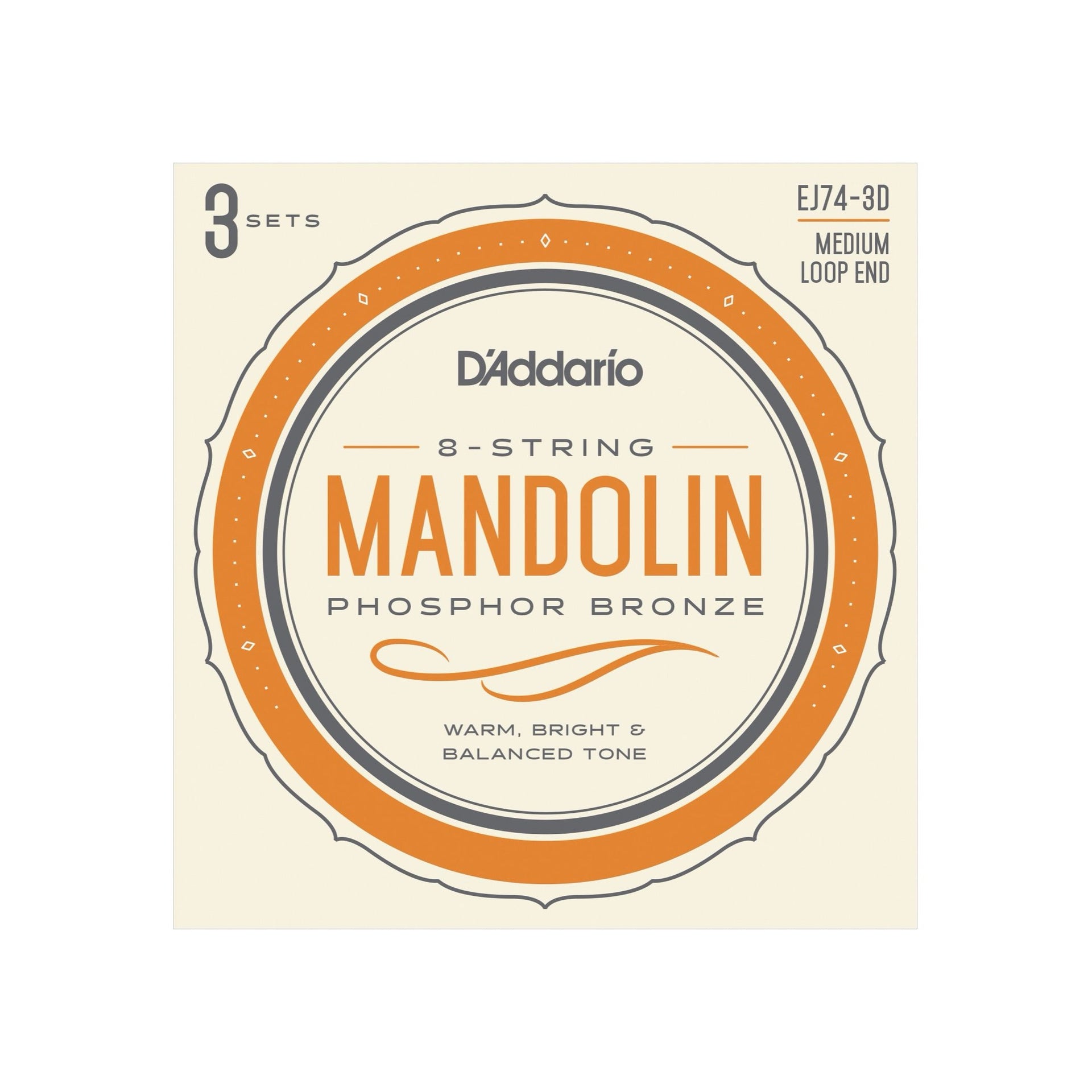 EJ74-3D 011-040 3-Pack Mandolin Phosphor Bronze