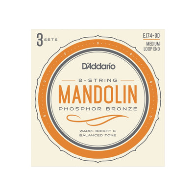 EJ74-3D 011-040 3-Pack Mandolin Phosphor Bronze