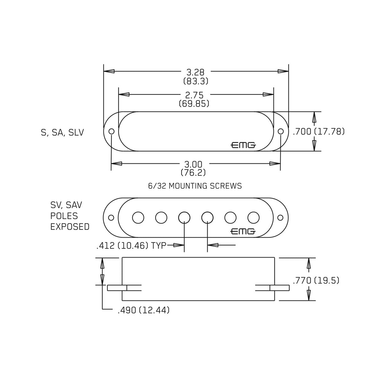 EMG - SV-SET-BK Pickup set aktiv - Musik Utan Gränser 