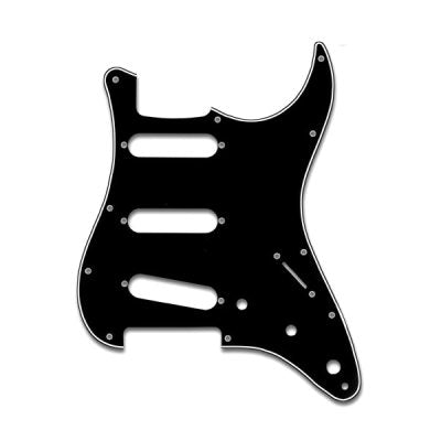 Plektrumskydd Strat SSS svart